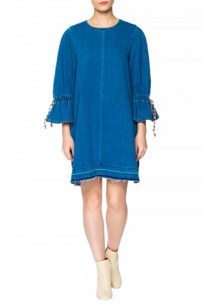 Fringed hem denim dress, zdjęcie 2 Fringed hem denim dress od See By Chloe